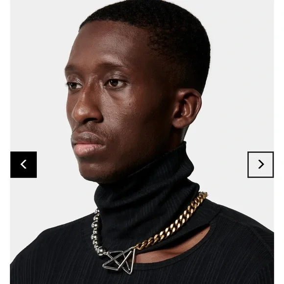 Louis Gabriel Nouchi LGN ASYMMETRICAL NECKLACE WITH PAPER CLIP